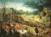 Pieter Bruegel hjorden drives hem ,oktober eller november painting